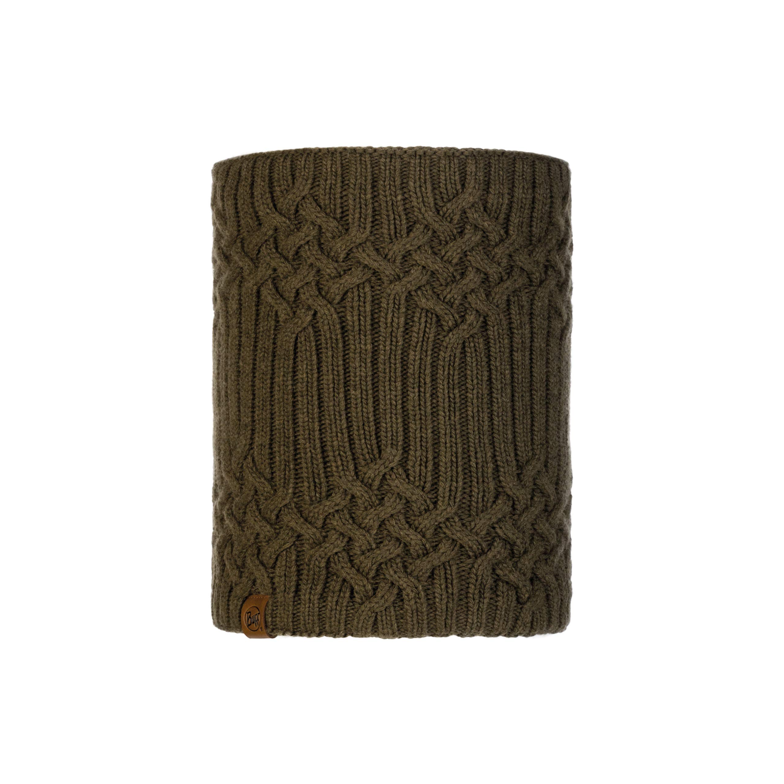 Buff Knitted & Polar Neckwarmer, New Helle Tundra, Khaki, One Size