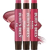Burt's Bees Christmas Gifts, Lip Shimmer Nude Collection, Tinted Lip Balm Stick, Moisturizing for Hydration with Natural Glow