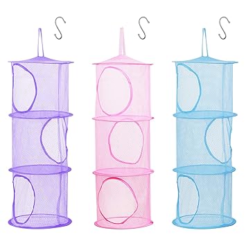 ZoomSky 3Stk Kuscheltiere Hängeregal Aufbewahrungsnetze Kinderzimmer