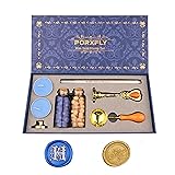 PORXFLY 2 Pieces Letter H Wax Seal Stamp