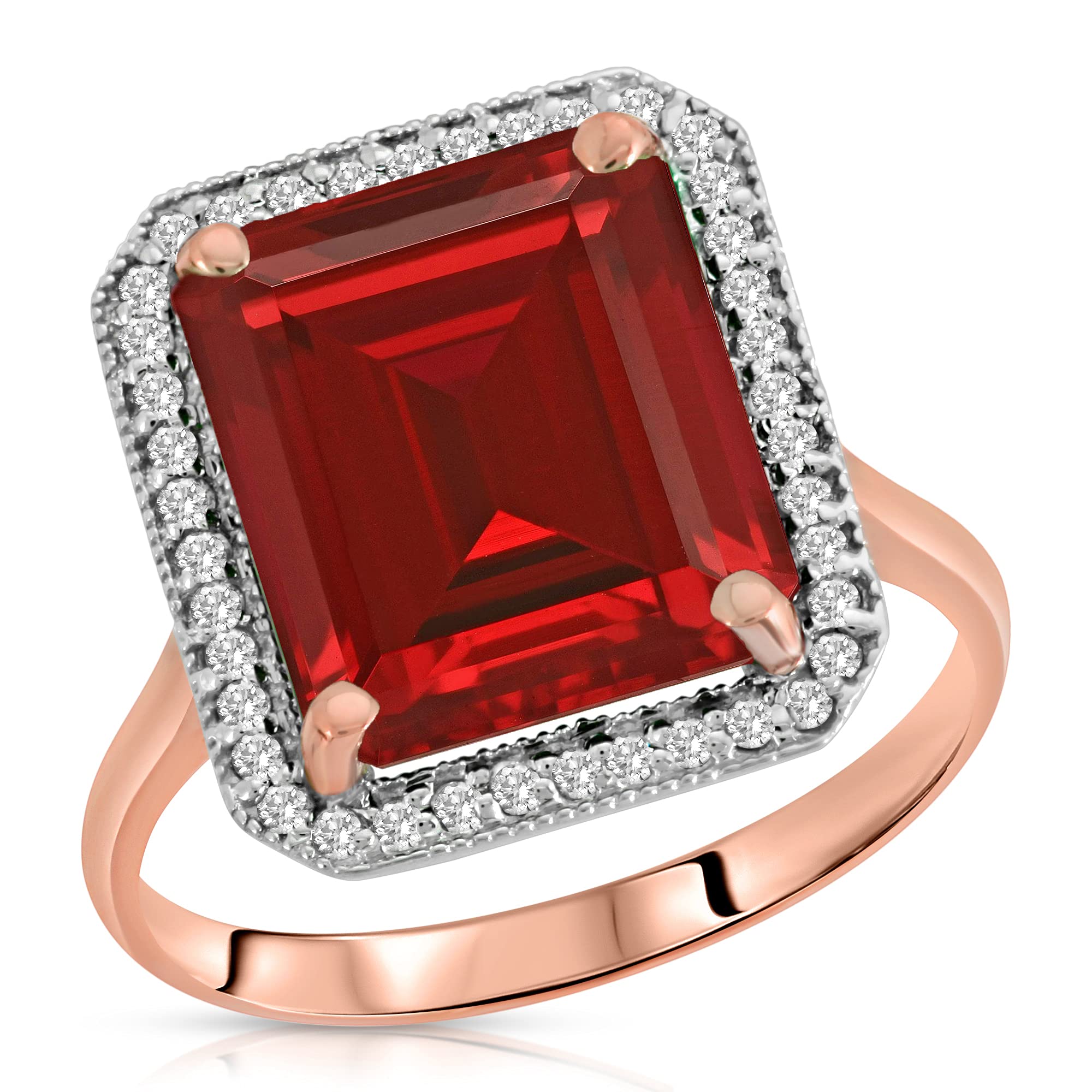 Galaxy Gold 1.15ct Oval Ruby Ring - 14k Solid Rose Gold, Size 7