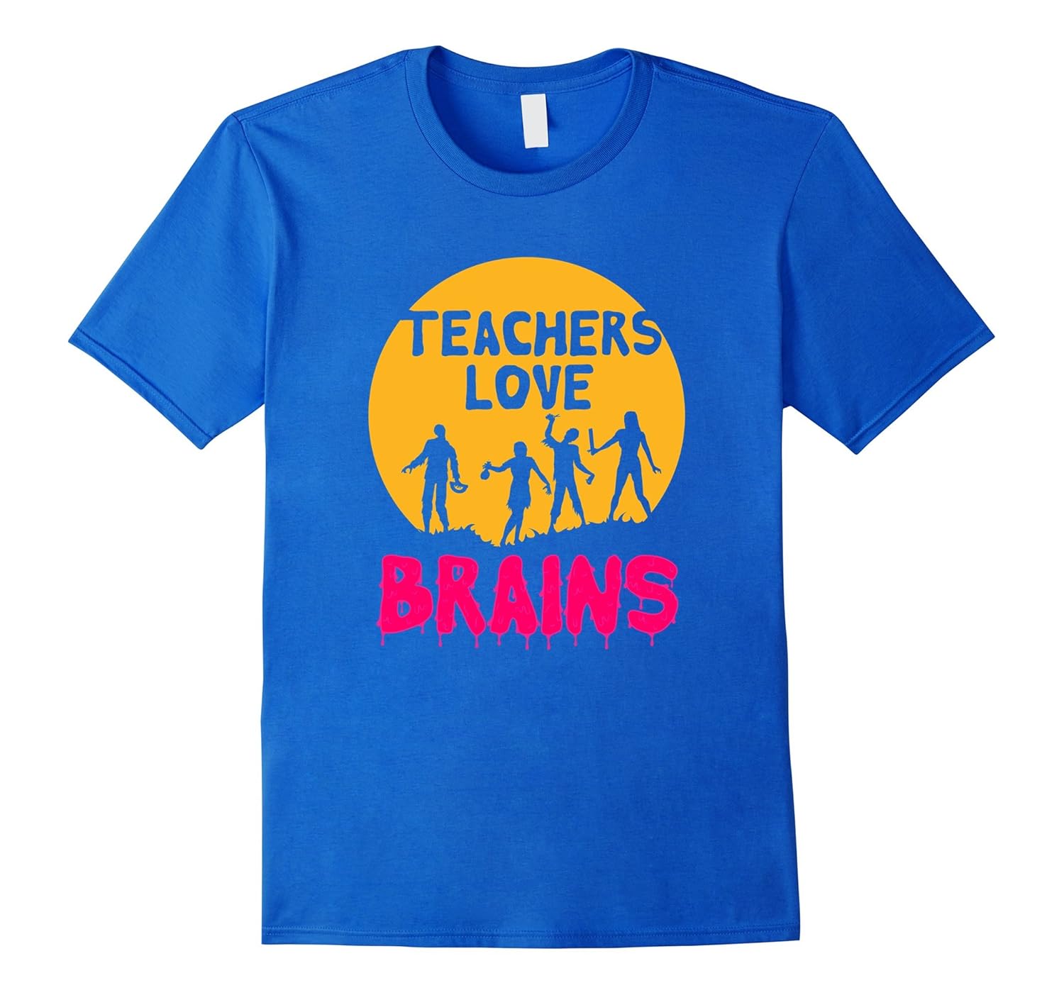 Teachers Love Brains Funny Halloween T Shirt-ANZ