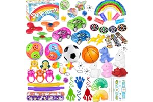 Hhobby Stars Party Favors Goodie Bags for kids, Toy Assortment Carnival Prizes Classroom Rewards, Pinata Filler for Holiday Birthday Party, Squishy Toys, Fidget Spinners, Pop Tube, Wacky Track