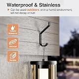 susswiff 20-Pack Aluminum Coat Hooks 10KG Max Wall Door Hanger Matt Black view 4