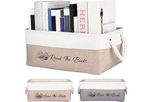 Book Lovers Gifts, TBR Book Storage Basket To Be Read List Storage Bin with Handles Bookworm Gift for Friend, Student, Teache