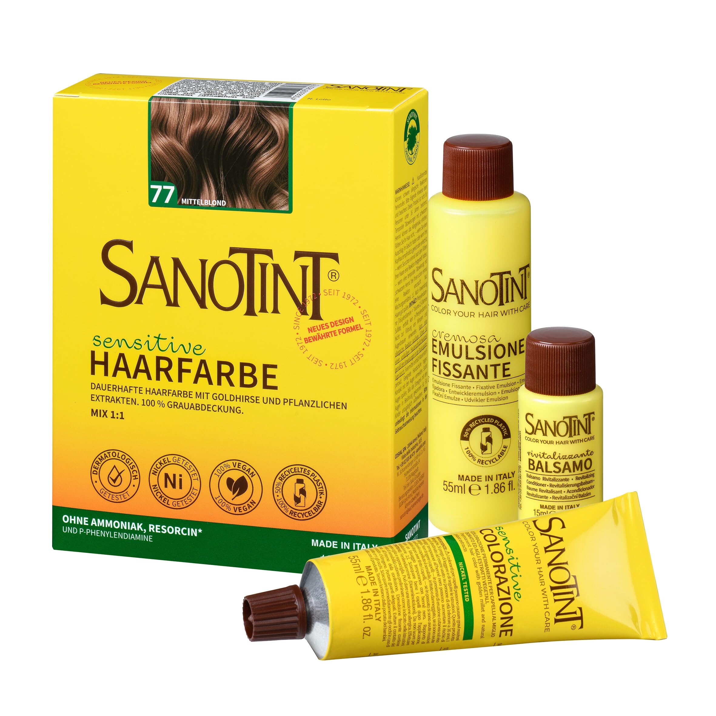 Sanotint® Sensitive Light # 77 Medium Blonde Hair Colour (125 ml)