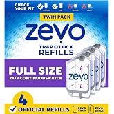 Zevo Flying Insect Trap Refill Cartridges for Fruit Flies &amp; Gnats, 4 Count | Fits Zevo MAX &amp; Zevo Flying Insect Trap, Catches House Flies, Gnats &amp; Fruit Flies 24/7, No Added Fragrance or Dyes