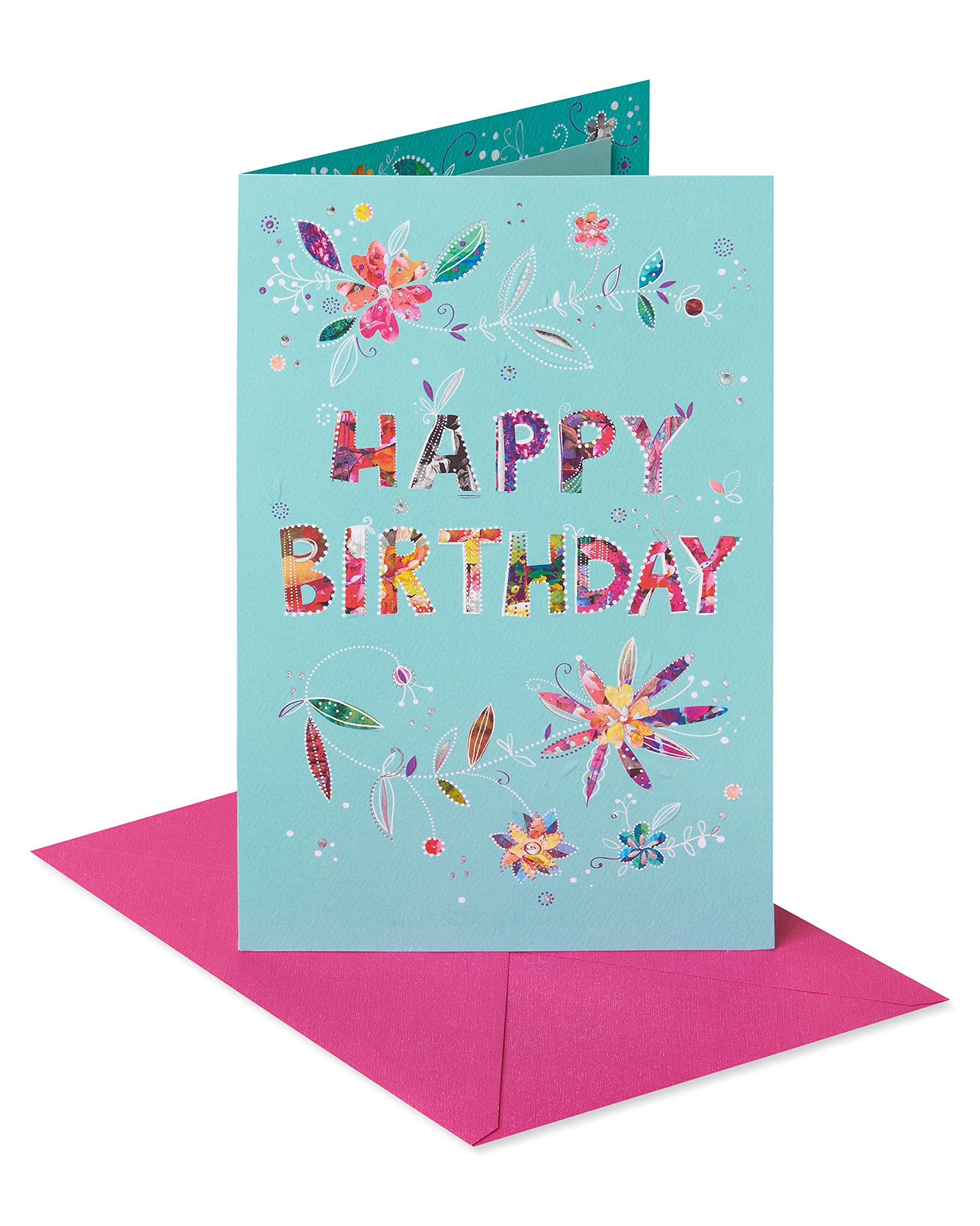 Photo 1 of American Greetings Birthday Card for Her (Floral Happy Birthday)