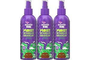 Aussie Kids Moist Detangler Spray, Sulfate & Paraben Free, Moisturizing & Tangle-Free Hair Care for Kids, Cruelty-Free, 8 Fl Oz Each, 3 Pack