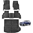 All Weather Floor Mats Cargo Liner Fit for 2022-2025 Jeep Grand Cherokee 2-Row (Include 4xe, Not WK or L) 5-Seater, TPE Rubber Liners Grand Cherokee Accessories All Season Guard Mats Full Set
