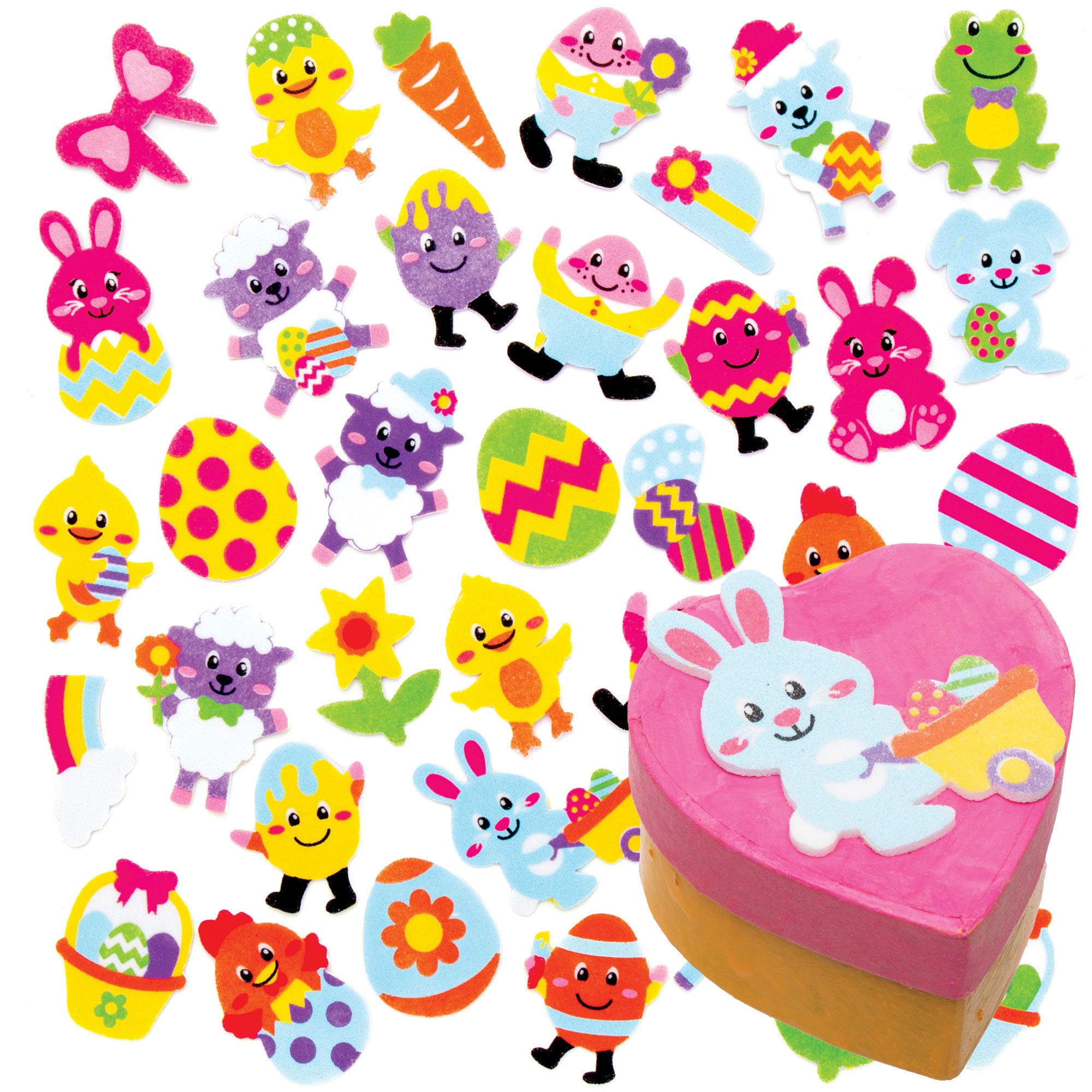 Baker Ross AT462 Easter Foam Stickers, Creative Art and Craft Supplies for Kids to Make and Decorate (120 Pack)