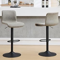 HeuGah Swivel Bar Stools Set of 2, Adjustable