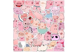 50pcs Kawaii Pig Kids Waterproof Animals Stickers DIY Laptops Scrapbooks Cell Phone Cases