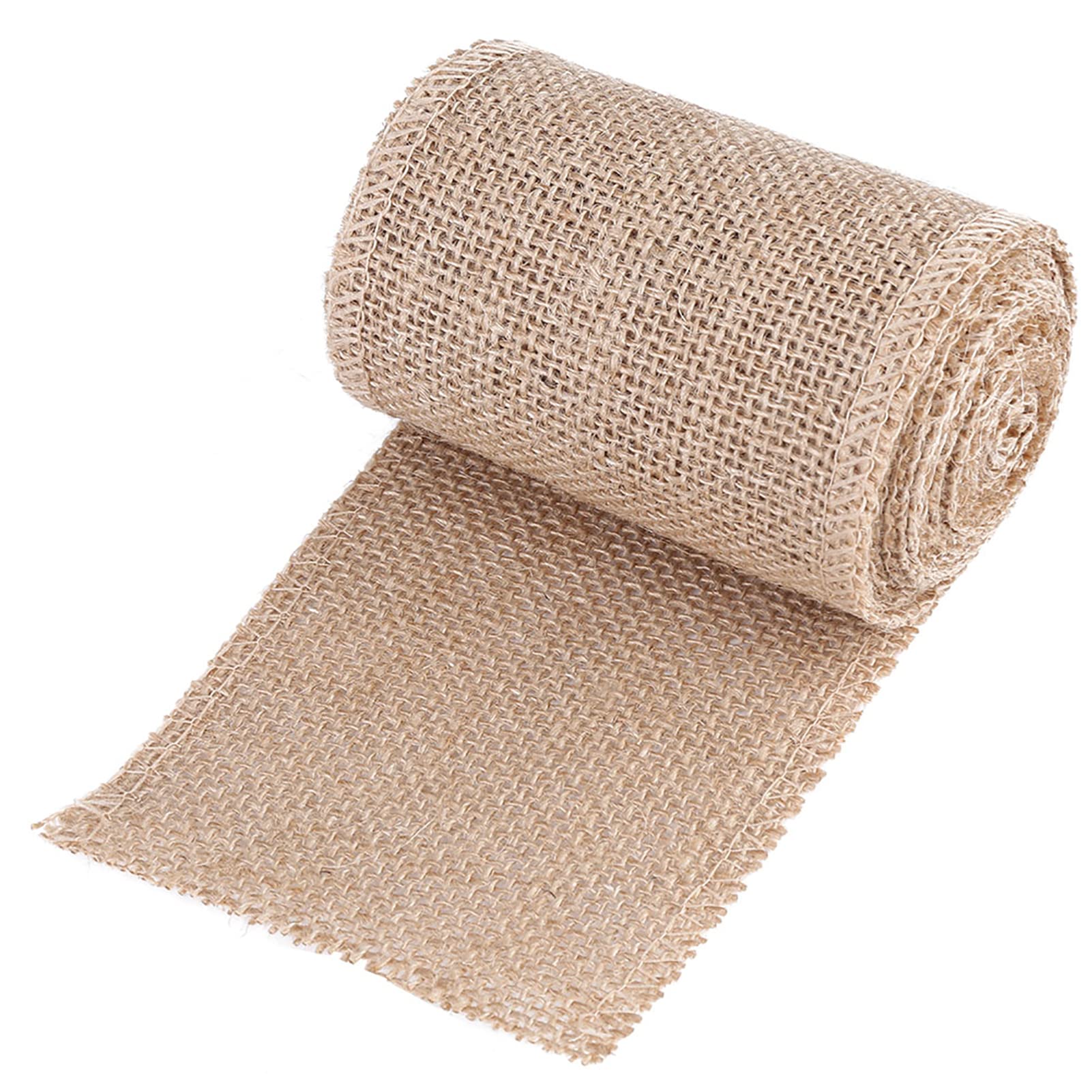 Christmas Treeand Gift Wrapping, 300CM Burlap Ribbon Jute Ribbon Roll Handcraft Materials, 10CM Table Runner Roll Fabric Crafting and Decorating CollagesModels Handcraft Materials