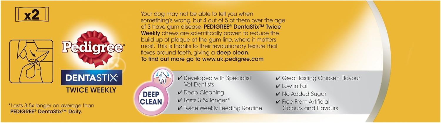pedigree dentastix twice weekly