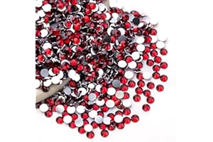 QPRETTY DU Dark Red Rhinestones Bulk, 5000PCS Flat Back Round Jelly AB Rhinestones Non-Hotfix Crystal Gems Wholesale for Crafts Makeup Nails Face Tumblers Clothes Shoes Handmade Decoration 5mm