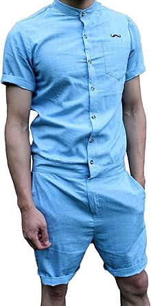 mens denim romper