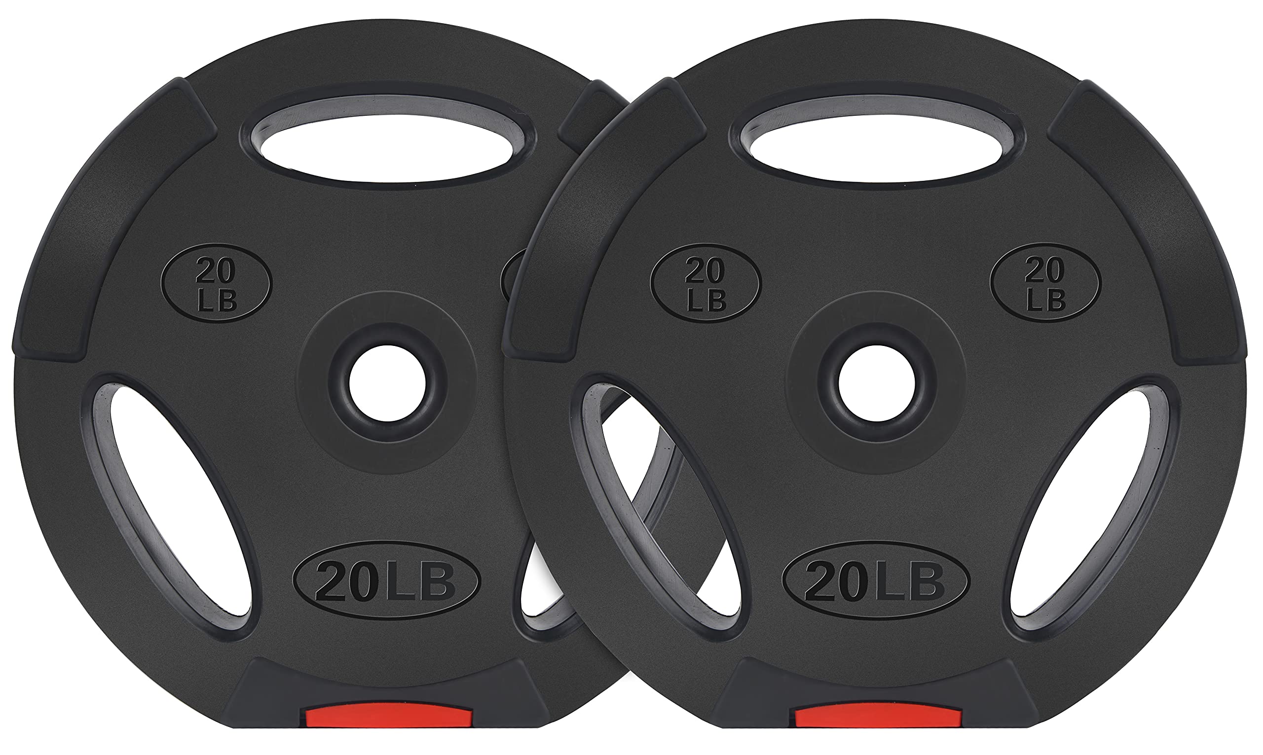 Photo 1 of Fitvids Vinyl Standard 1-Inch Plate Weight Plate for Strength Training and Weightlifting, 20-Pound, Pair