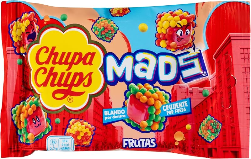 Mads Fruits, Caramelos de Goma Crujientes Sabor Frutal, 12 uds