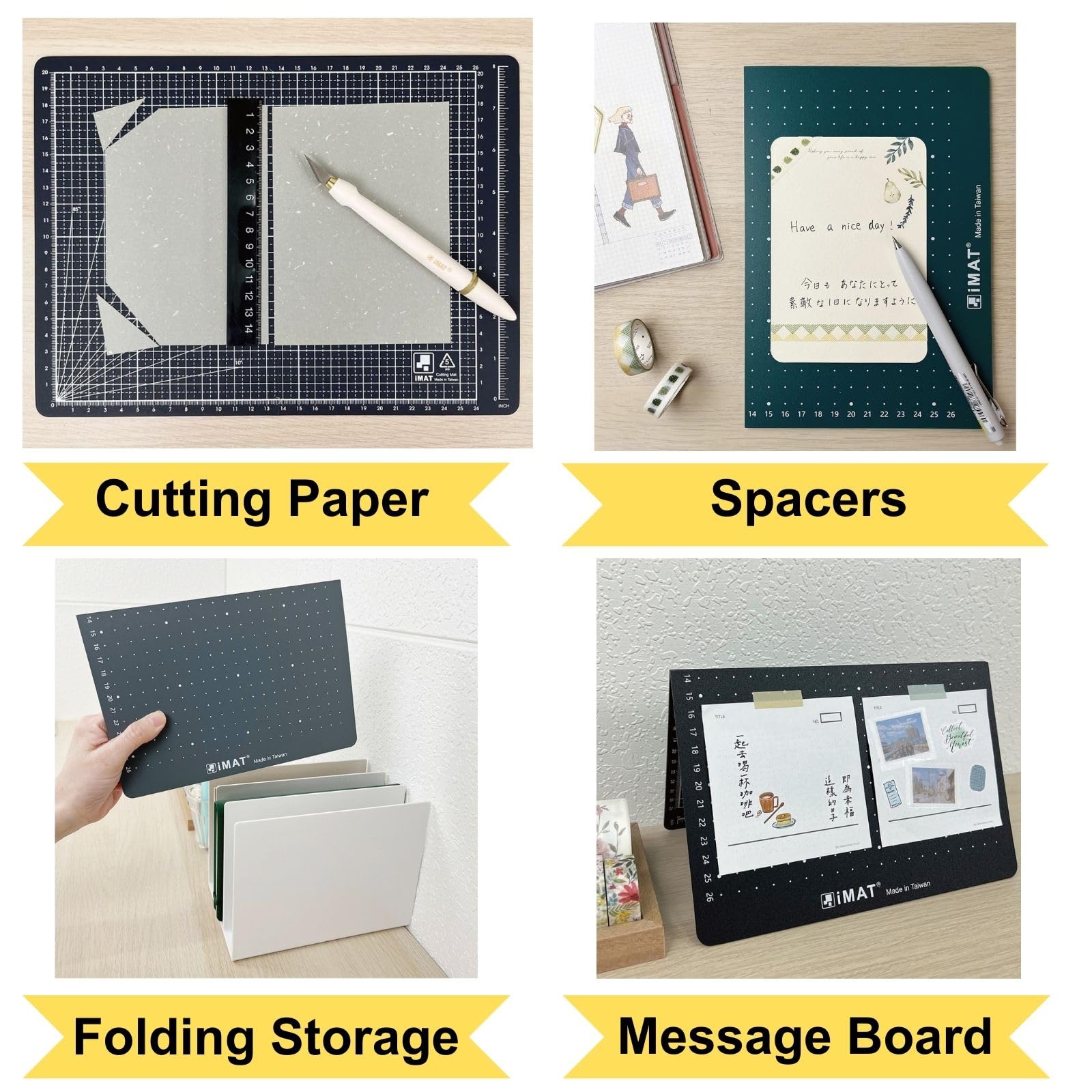 iMAT Flip Cutting Mat Note, A4 (Cm Version), 9