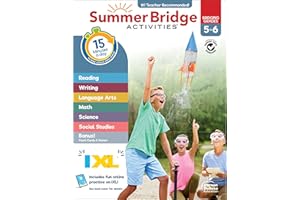 Summer Bridge Activities 5th to 6th Grade Workbooks All Subjects, Middle School Books With Math, Language Arts, Reading Comprehension, Science, Social Studies, Fitness, Flash Cards, and More