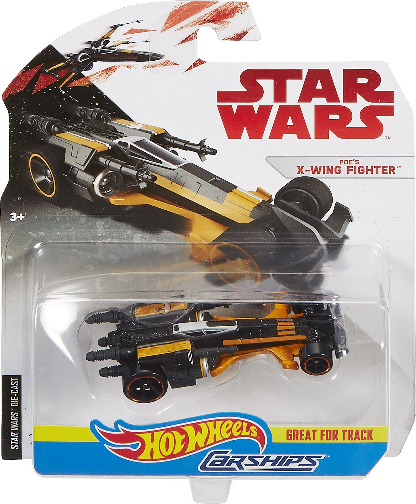 Hot Wheels Star Wars: The Last Jedi - Poe's X-Wing Fighter Carship Vehicle