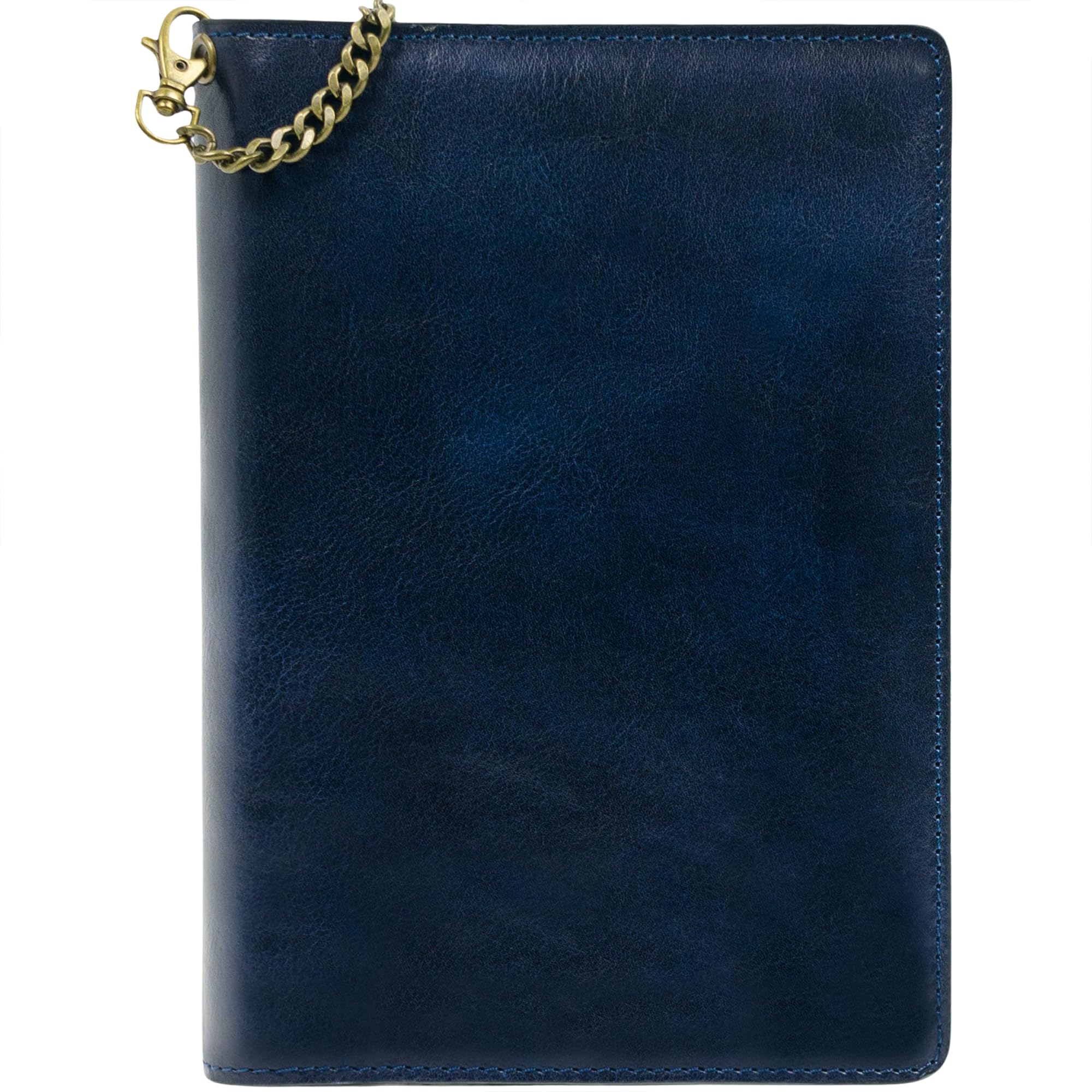Time Resistance Blue Leather Journal With Refillable A5 Notepad And Bookmark Notebook Cover With Pen Loop