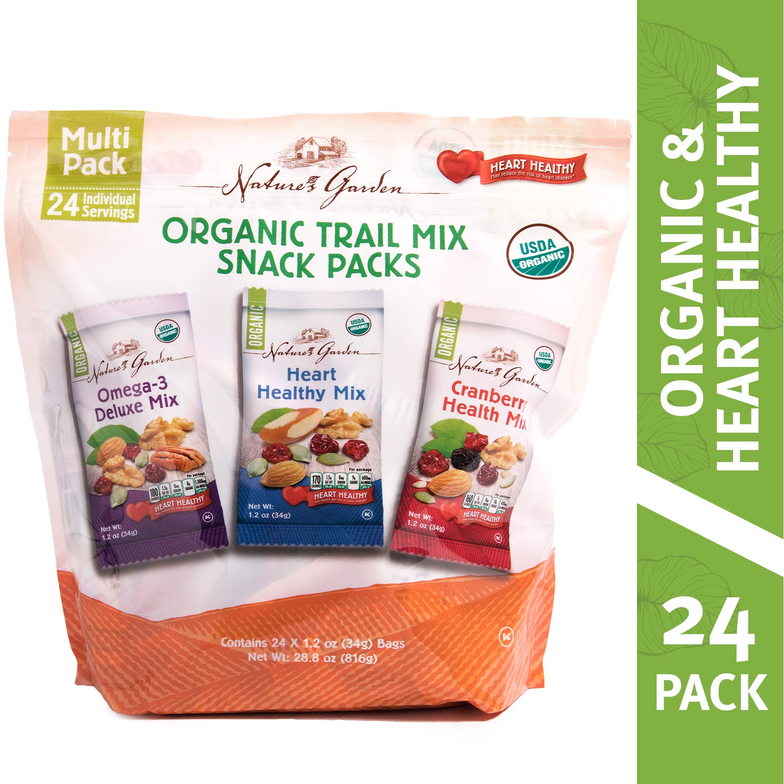 Nature's Garden Organic Trail Mix Snack Packs, Multi Pack 1.2 oz - Pack