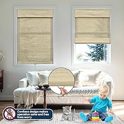 Pasoun Cordless Roman Shades for Windows, Window