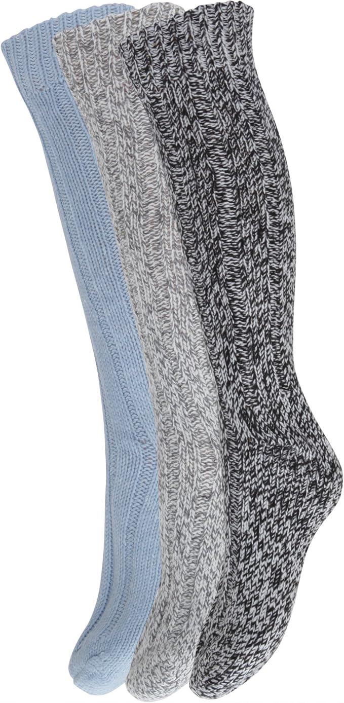 Womens/Ladies Thick Wool Blend Long Hiking/Walking Boot Socks (Pack of