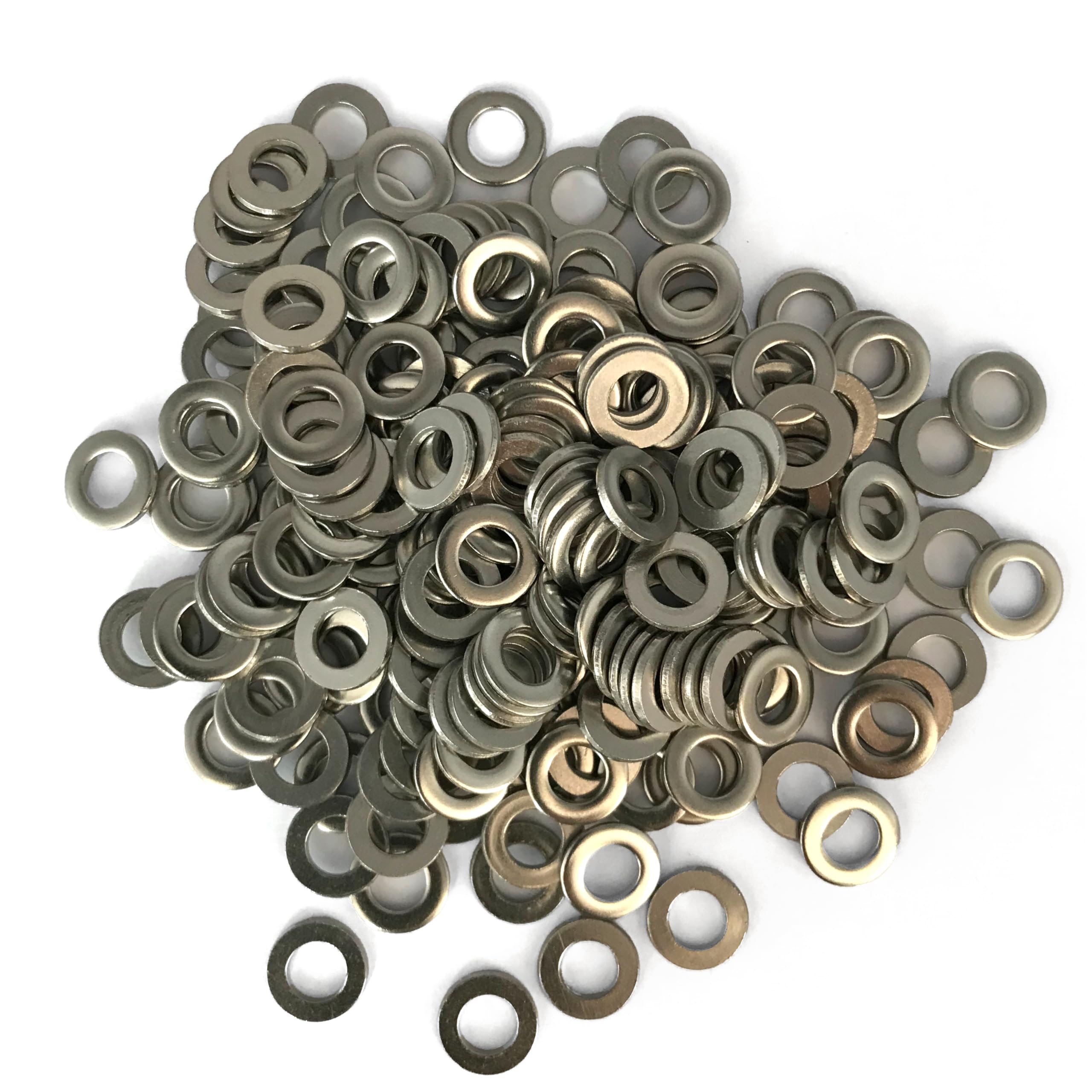M6 Flat Washer, 304 Stainless Steel, 6mm ID, 12mm OD, 1.6mm Thickness, Plain Finish, for Bolt and Screw (Pack of 200)