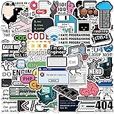 Programming Stickers for Developers Hackers Engineers Program Decals 50PCS | Waterproof Vinyl Funny Program Sticker for Laptop Computer Water Bottles Luggage Gifts for Teens Adults Decal Party Supplies