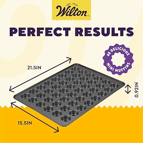 Wilton Perfect Results Non-Stick Mega Mini Muffin Pan, 48-Cup
