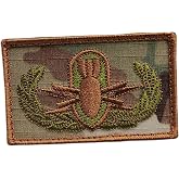 EOD Explosive Ordnance Disposal Bomb Squad Tactical Army Fastener Patch (Multicam)
