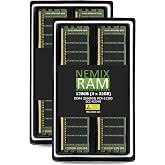 NEMIX RAM 128GB (4X32GB) DDR4 2666MHz PC4-21300 2Rx4 1.2V CL19 288-PIN ECC RDIMM Registered Server Memory KIT Compatible with Dell EMC PowerEdge R7425 Server