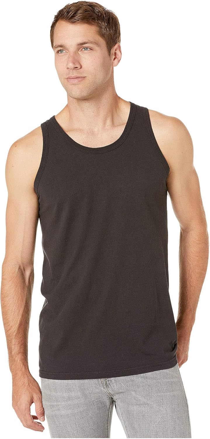 Hanes Comfortwash Garment Dyed Tank Top Black SM at Amazon Men’s