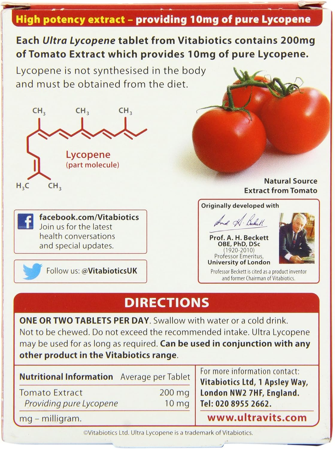 Vitabiotics Ultra Lycopene - 30 Count (Pack of 1) - Image 4