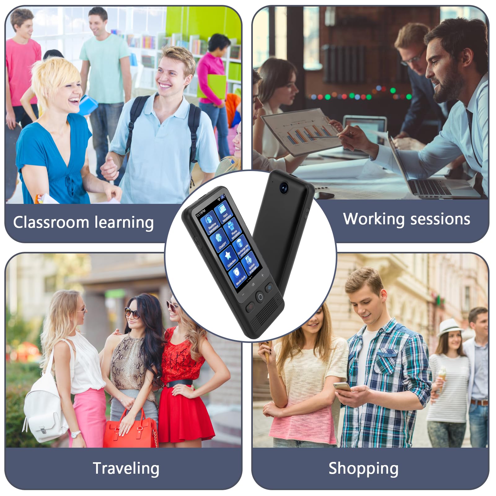 Language Translator Device No Needed, 2024 ChatGPT AI Translator Device, 138 Languages Supported, Support WiFi/Offline/Photo, for Travel Learning Business