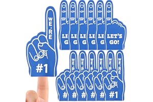 SEEVOR 12pcs Foam Finger Mini Foam Fingers 5 Inch Cheerleading Foam Finger For Sports Events Games Themed Birthday Party (Dark Blue)
