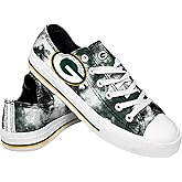 FOCO Green Bay Packers NFL Womens Low Top Tie Dye Canvas Shoes - 8