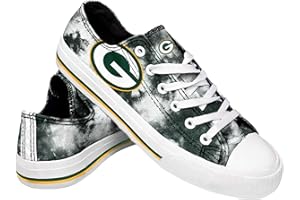 FOCO Women's NFL Team Logo Ladies Fashion Tie Dye Low Top Canvas Sneakers Shoes