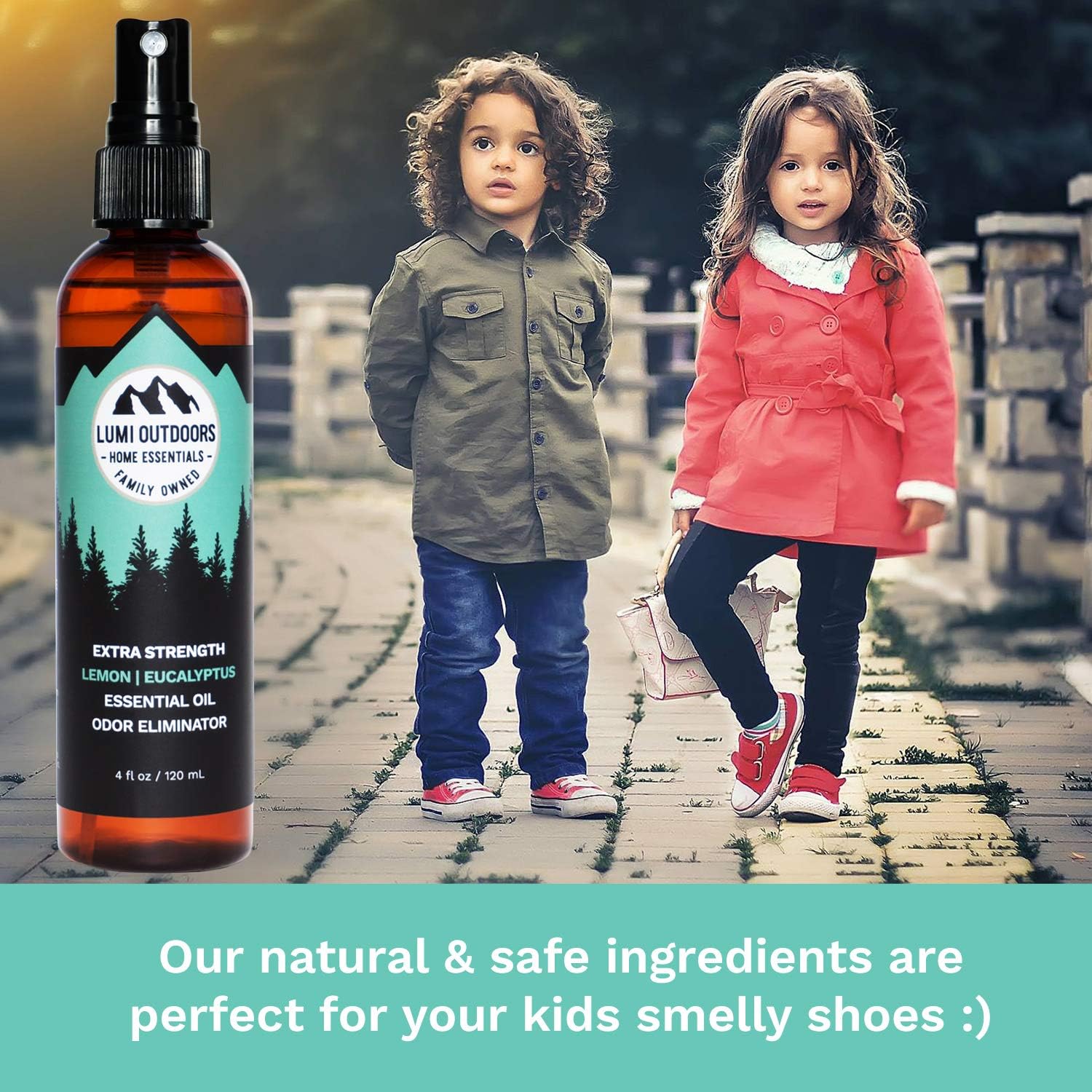 Natural Shoe Deodorizer Spray, Foot Odor Eliminator and Air Freshener - Organic Lemongrass, Mint, Tea Tree Essential Oils: Sports & Outdoors