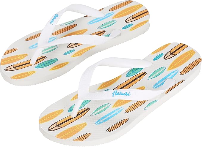 Amazon.com: Aerusi SEO084039 Surf Board Design Flip Flop Sandals, US Woman Size 7.5-8.5 / Man 