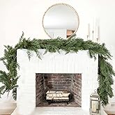 Fomlily 6Ft Artificial Pine Christmas Garland, Winter Greenery Garland for Holiday Season Fireplace Mantel Table Runner Centerpiece Decor
