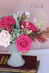 Breeze Talk Artificial Flowers Fuchsia Roses 25pcs