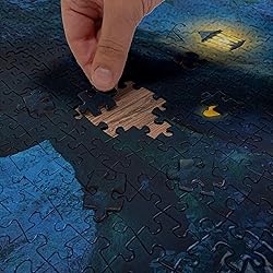 Ambesonne Fantasy Jigsaw Puzzle, Night with a