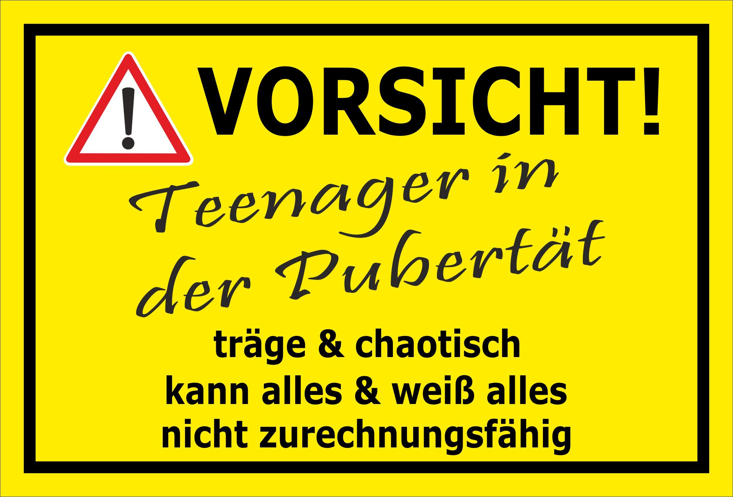 MelisFun Teenager in Adolescence Funny Sign Gift Idea Joke Item