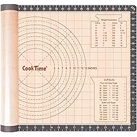 Silicone Pastry Baking Mat Non Stick-Large Rolling Dough with Measurements-Non Slip Pizza,Fondant,Pie,Cake Baking Mat…