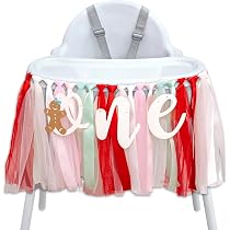 Christmas Gingerbread Man 1st Birthday Photo Banner – Milestone Bunting For Baby - View #7