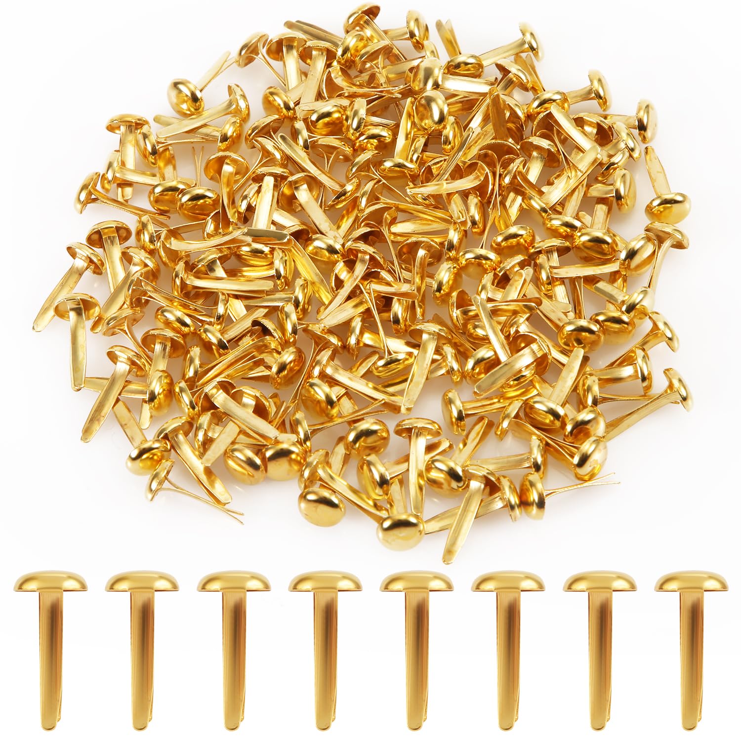 Photo 1 of ***4 PACKS INCLUDED***150pcs Paper Fasteners, Mini Brad Round Fastener Paper Clips for Paper Crafts Round Split Pins Scrapbooking Brass Fasteners for Kids Craft Cards Photo Walls (Gold)***4 PACKS INCLUDED***